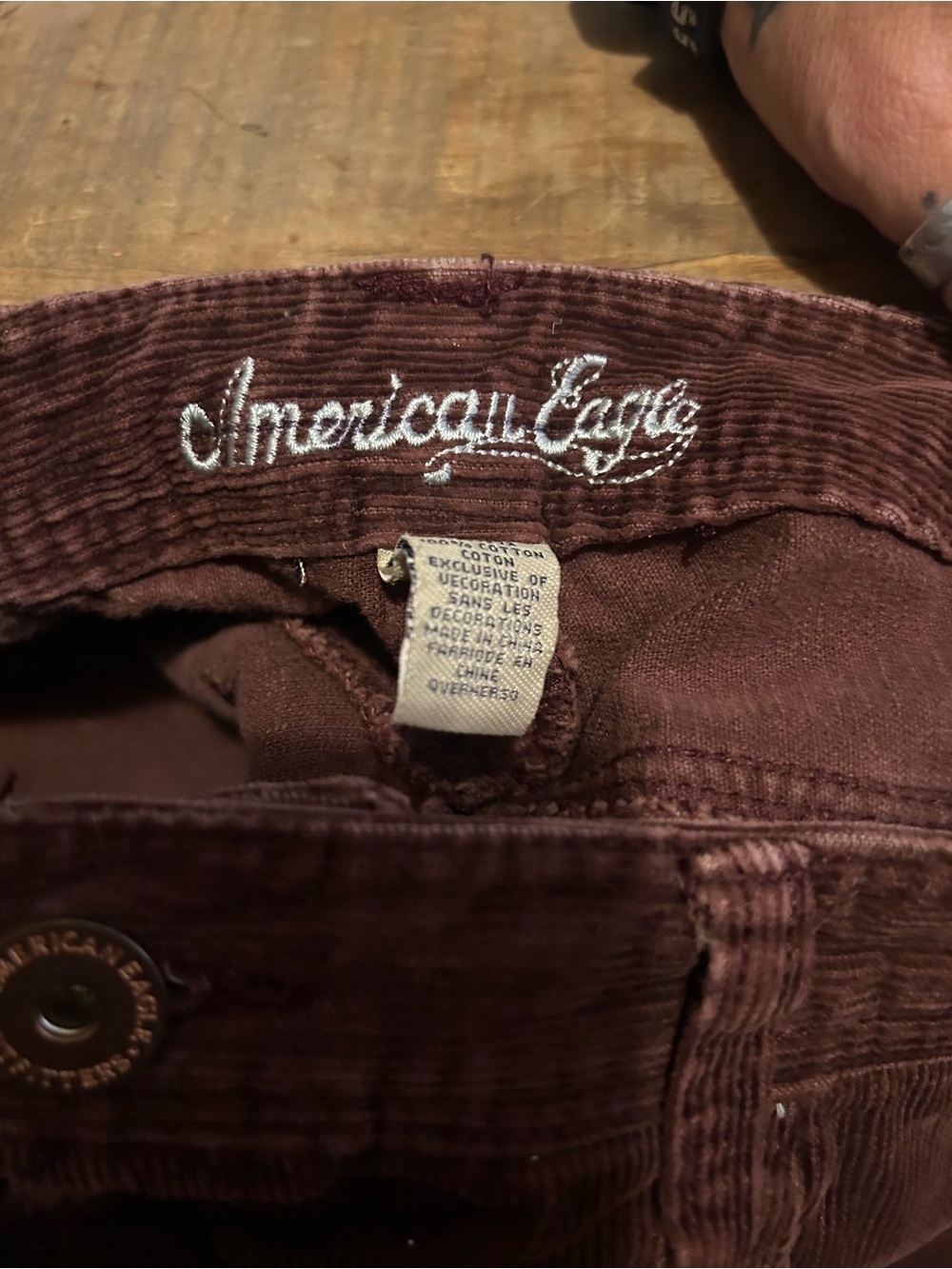 American Eagle Outfitters Chocolate Brown Corduroy flares - Picture 2 of 4